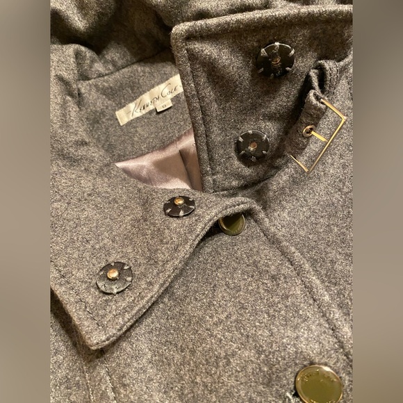 Keneth Cole grey military style coat - Picture 7 of 9
